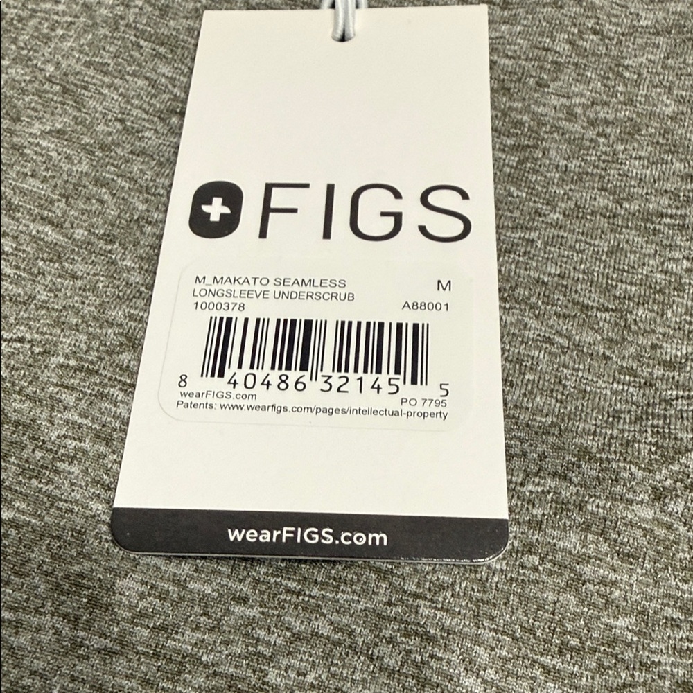 Figs Charcoal Heather Longsleeve Underscrub - Picture 2 of 2
